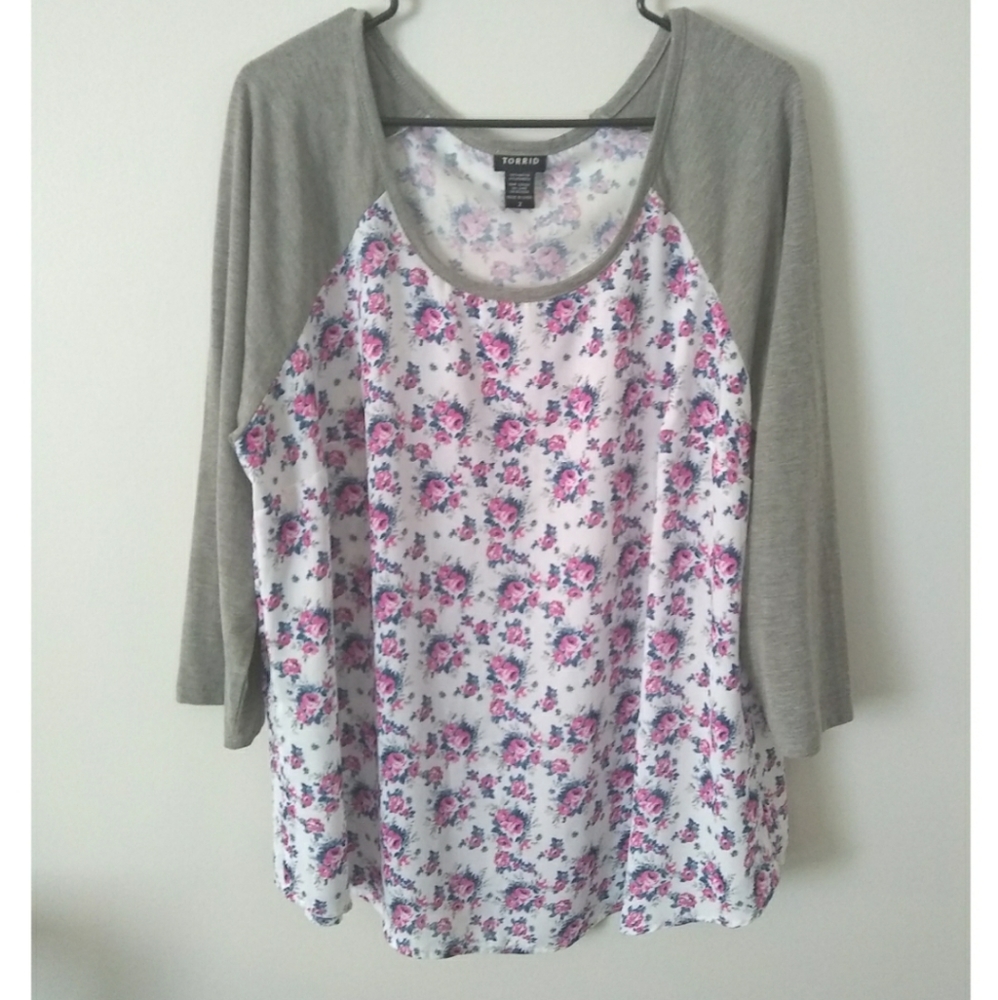 Torrid Floral Print Shirt